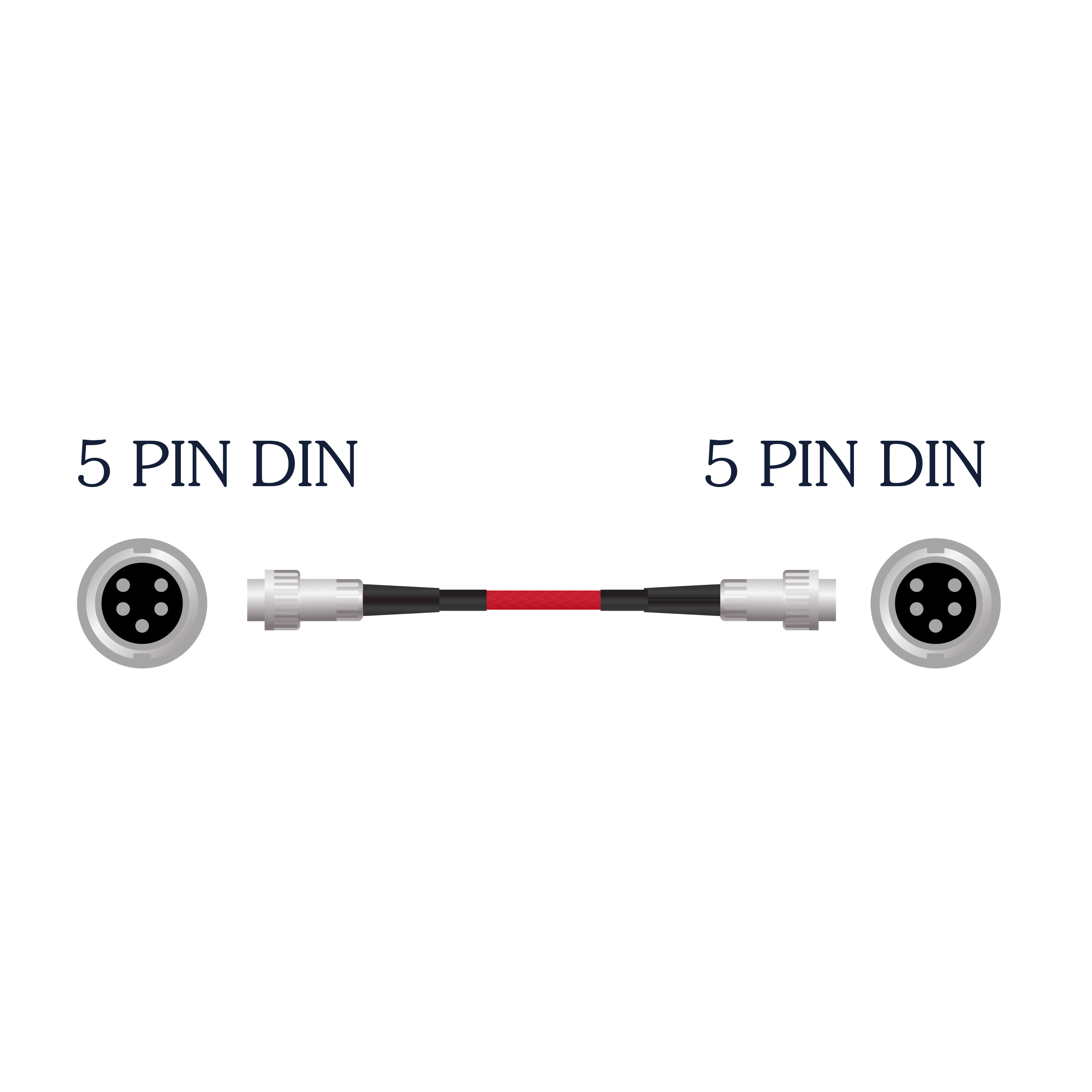 <p align="center">Red Dawn Specialty 5 Pin DIN To 5 Pin DIN (240) Cable</p>